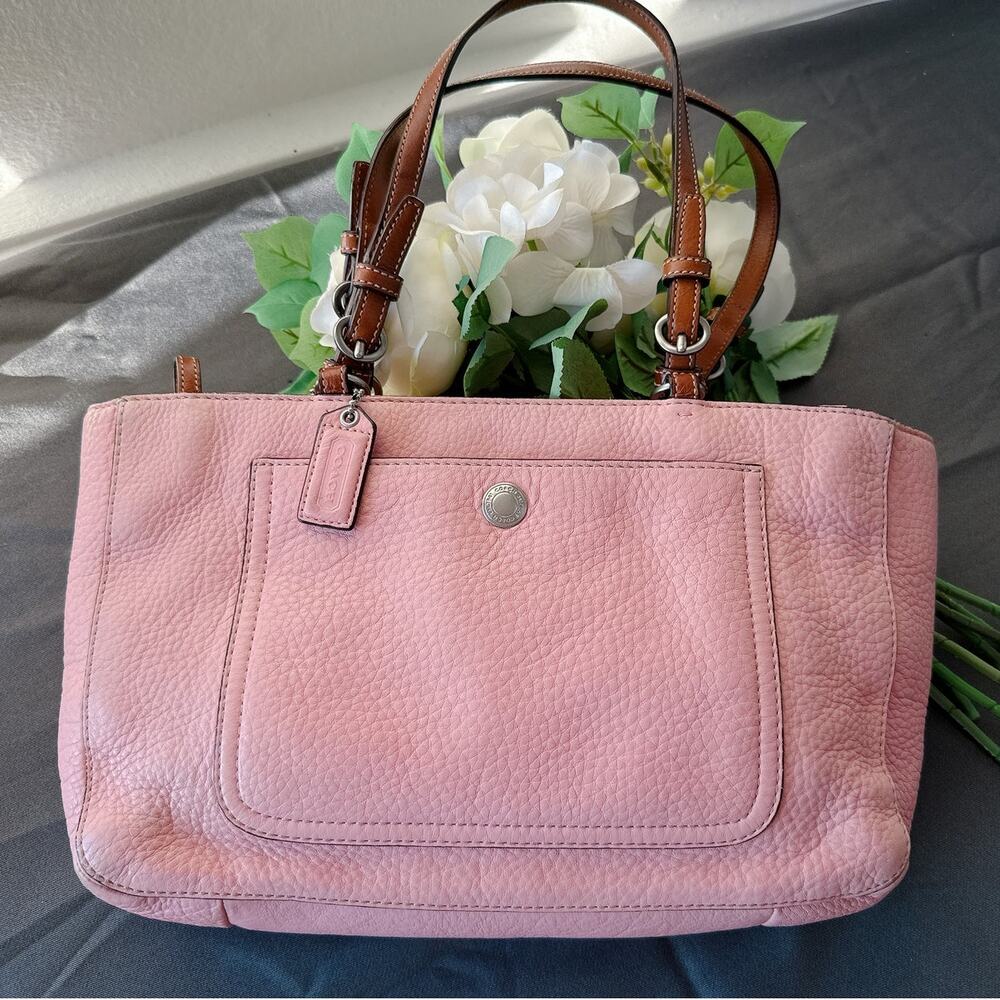 Coach Rare Vintage Pink Pebbled Leather Tote Bag F10892